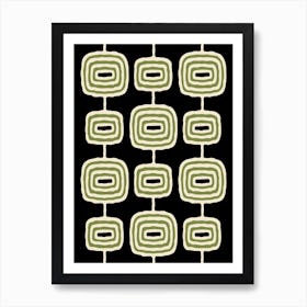 Mid Century Modern Atomic Rings 1 Art Print