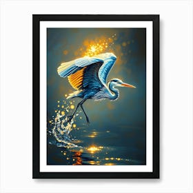 Blue Heron 4 Art Print