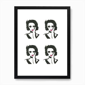 Lipstick Lady Art Print