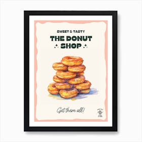 Stack Of Cinnamon Donuts The Donut Shop 3 Art Print