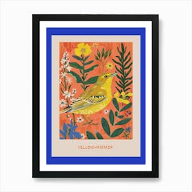 Spring Birds Poster Yellowhammer 4 Art Print