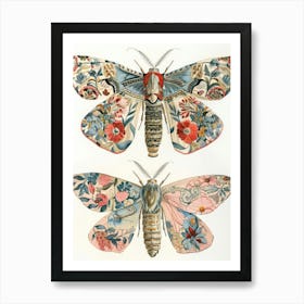 Butterfly Elegance William Morris Style 2 Affiche