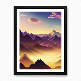 Abstract Mountain Landscape 5 Art Print