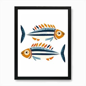 Pair Of Striped Fish Art Print