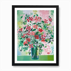 Apple Blossom Flower Illustration 4 Art Print