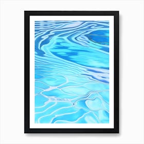 Swimming Pool Pattern Water Waterscape Marble Acrylic Painting 2 Art Print