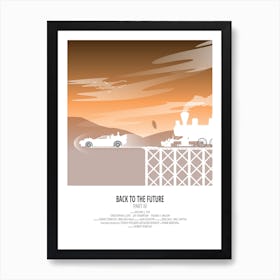 Delorean Back To The Future Part 3 Art Print