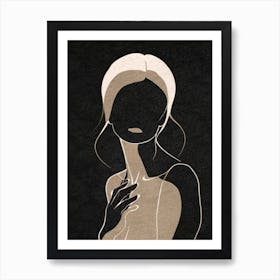 Silhouette Of A Woman 2 Art Print