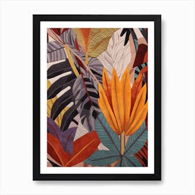 Fall Botanicals Bird Of Paradise 1 Art Print