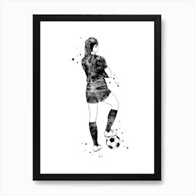 Female Soccer Player 2 Art Print