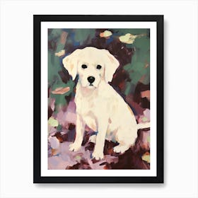 A Maltese Dog Painting, Impressionist 2 Art Print