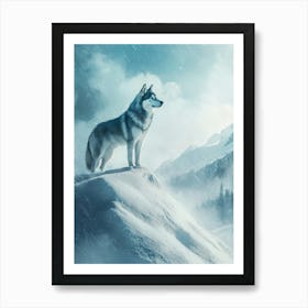 Husky. Generated with AI. Art Print 1 Poster