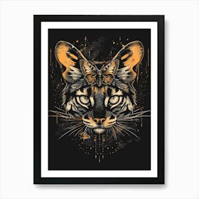 Saber Cat Art Print