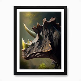 Leptoceratops Illustration Dinosaur Art Print