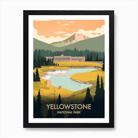 Yellowstone National Park Vintage Travel Poster 2 Art Print