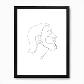 Lick Outline Line Art Wall Print Art Print