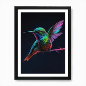 Colorful Hummingbird 1 Art Print