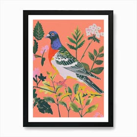 Spring Birds Pigeon 6 Art Print