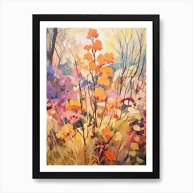 Autumn Gardens Painting University Of British Columbia Botanic Gardens Canada Art Print