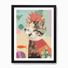 Cat King Art Print