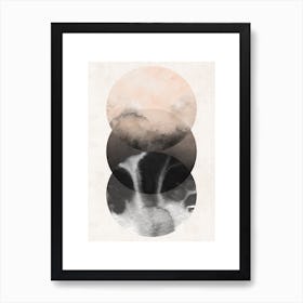 Abstract Nude Three Circles Art Print