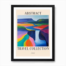 Abstract Travel Collection Poster Iceland 3 Art Print