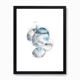 Blue And Black Stones Art Print