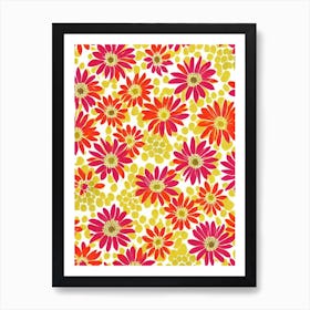 Osteospermum Floral Print Warm Tones 1 Flower Art Print