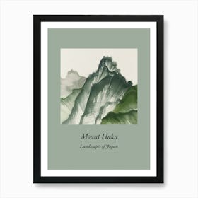 Landscapes Of Japan Mount Haku 87 Art Print