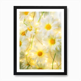 White Daisy Flowers Art Print