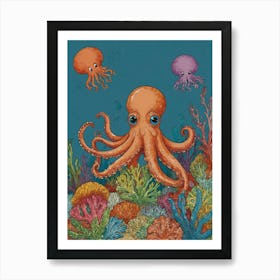Octopus Canvas Print 2 Art Print