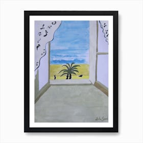 Through An Open Window Art Print