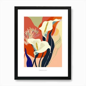 Colourful Flower Illustration Poster Calla Lily 4 Art Print