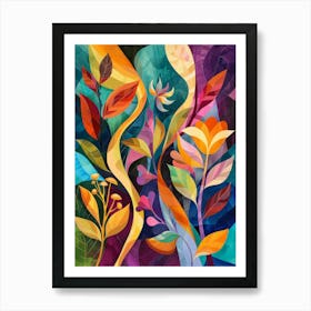 Abstract Of Flowers 2 Art Print