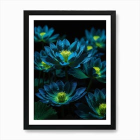 Blue Lotus Flower Art Print