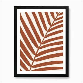 Palm Leaf Terracotta Art Print