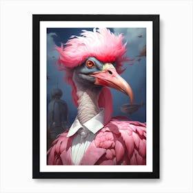 Pink Bird Art Print