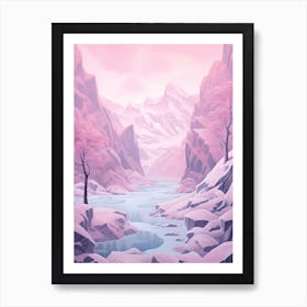 Dreamy Winter Painting Jostedalsbreen National Park Norway 1 Art Print