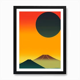 Bromo Tengger Semeru National Park Indonesia Retro Two Tone Art Print