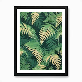 Pattern Poster Soft Shield Fern 3 Art Print