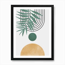 Geometric and floral composition 14 Art Print