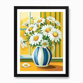 Daisies In A Vase 15 Art Print