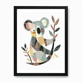 Charming Nursery Kids Animals Koala 4 Art Print