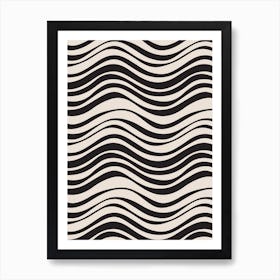 Tides Black Art Print