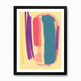 Stripes Pastels Abstract 2 Art Print