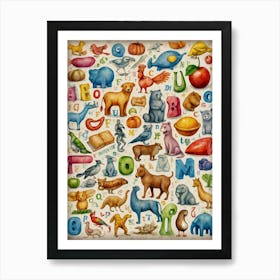 Alphabet Animals Art Print