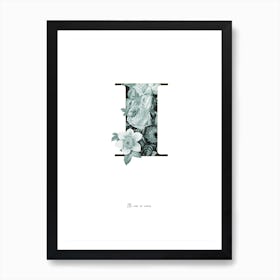 Flower Alphabet I Art Print