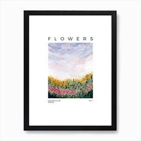 Watercolor Flowers 3 Art Print