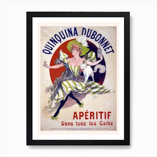 Vintage Poster Advertising French Alcohol Dubonet Art Print