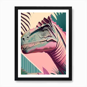 Carnotaurus Pastel Dinosaur Art Print